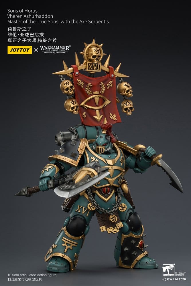 Warhammer The Horus Heresy figurine Sons of Horus Vheren Ashurhaddon Master of the True Sons 13 cm