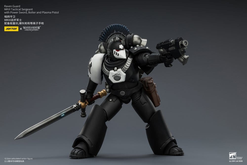 Warhammer 40,000 figurine Raven Guard MkVI Tactical Sergeant 12 cm