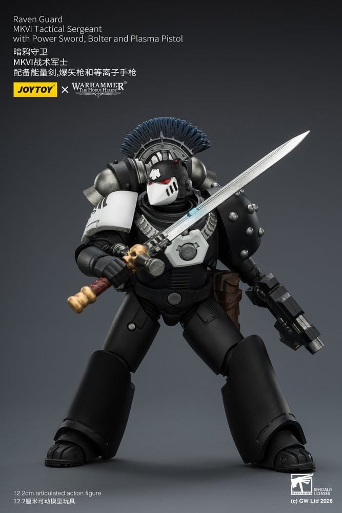 Warhammer 40,000 figurine Raven Guard MkVI Tactical Sergeant 12 cm