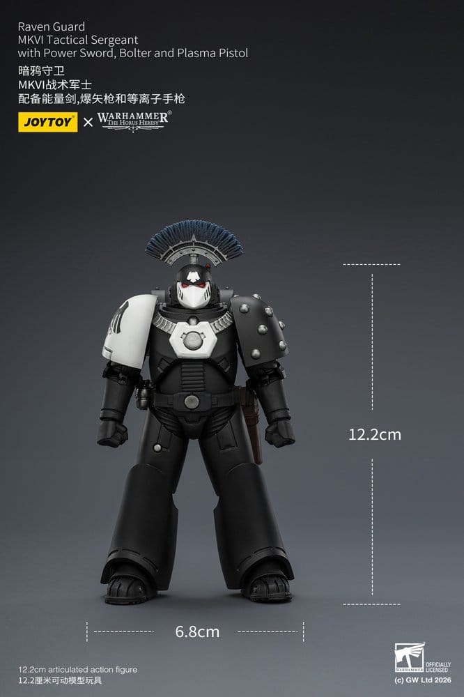 Warhammer 40,000 figurine Raven Guard MkVI Tactical Sergeant 12 cm