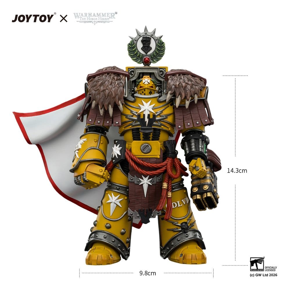 Warhammer figurine Imperial Fists Lord Castellan Evander Garrius, The Tyrant of Cthonia 14 cm