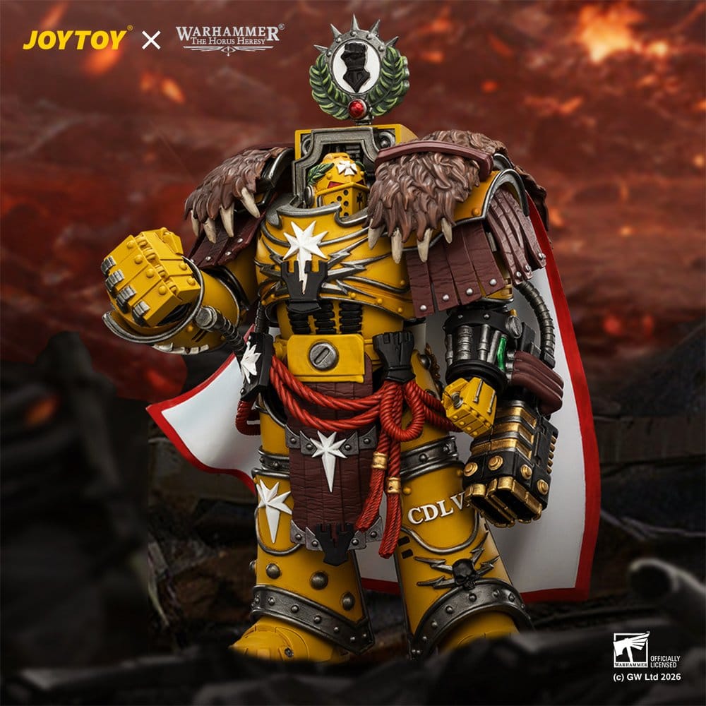 Warhammer figurine Imperial Fists Lord Castellan Evander Garrius, The Tyrant of Cthonia 14 cm
