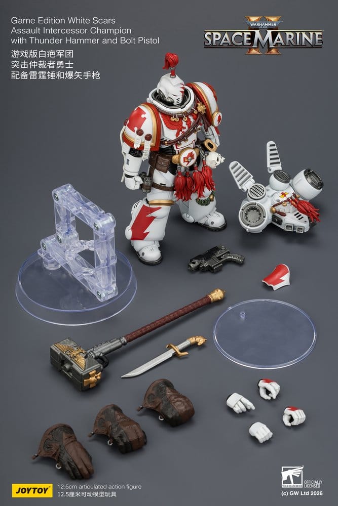 Warhammer figurine Game Edition White Scars Assault Intercessor Champion 13 cm