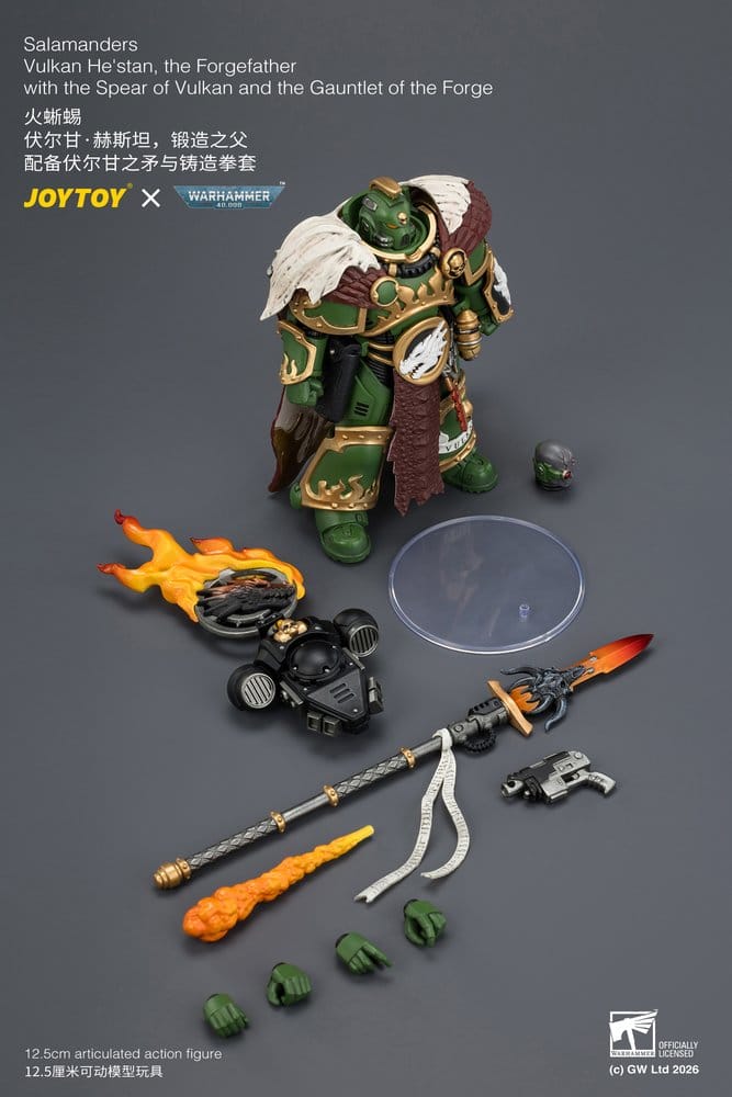 Warhammer figurine Salamanders Vulkan He'stan, the Forgefather 13 cm