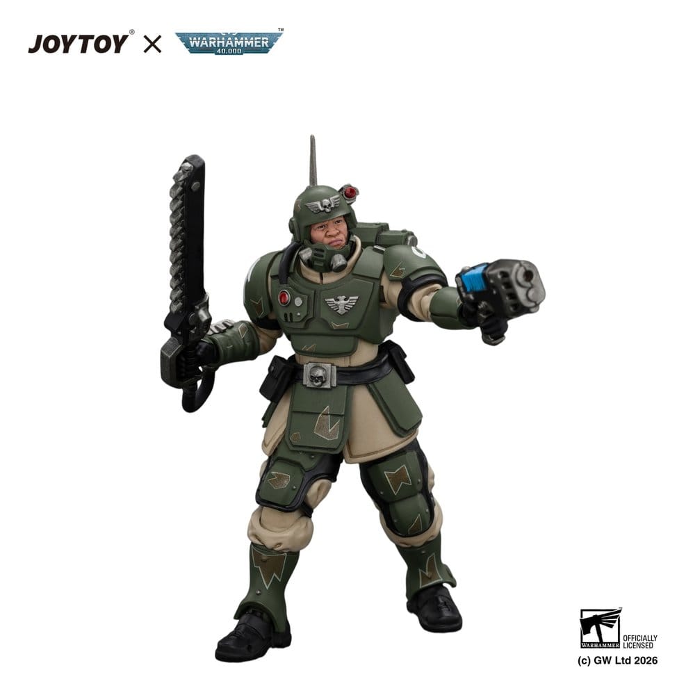 Warhammer figurine Astra Militarum Kasrkin 1 with Chainsword and Plasma Pistol
