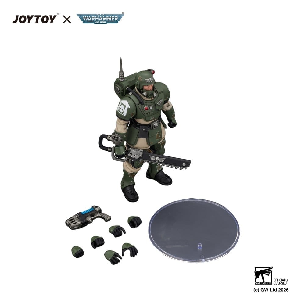 Warhammer figurine Astra Militarum Kasrkin 1 with Chainsword and Plasma Pistol