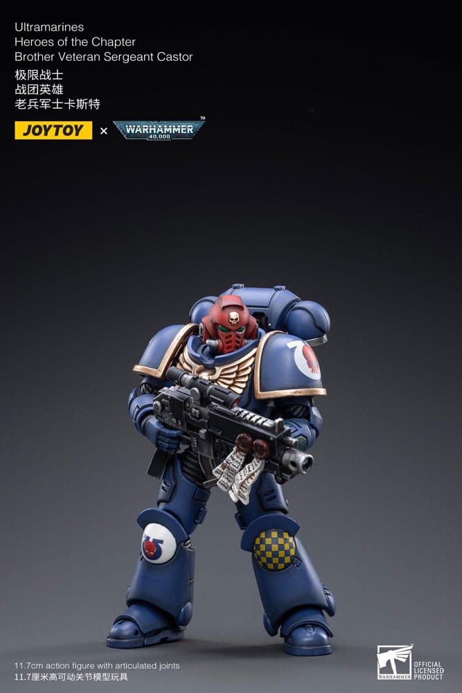 Warhammer 40k figurine 1/18 Ultramarines Heroes of the Chapter Brother Veteran Sergeant Castor 12 cm