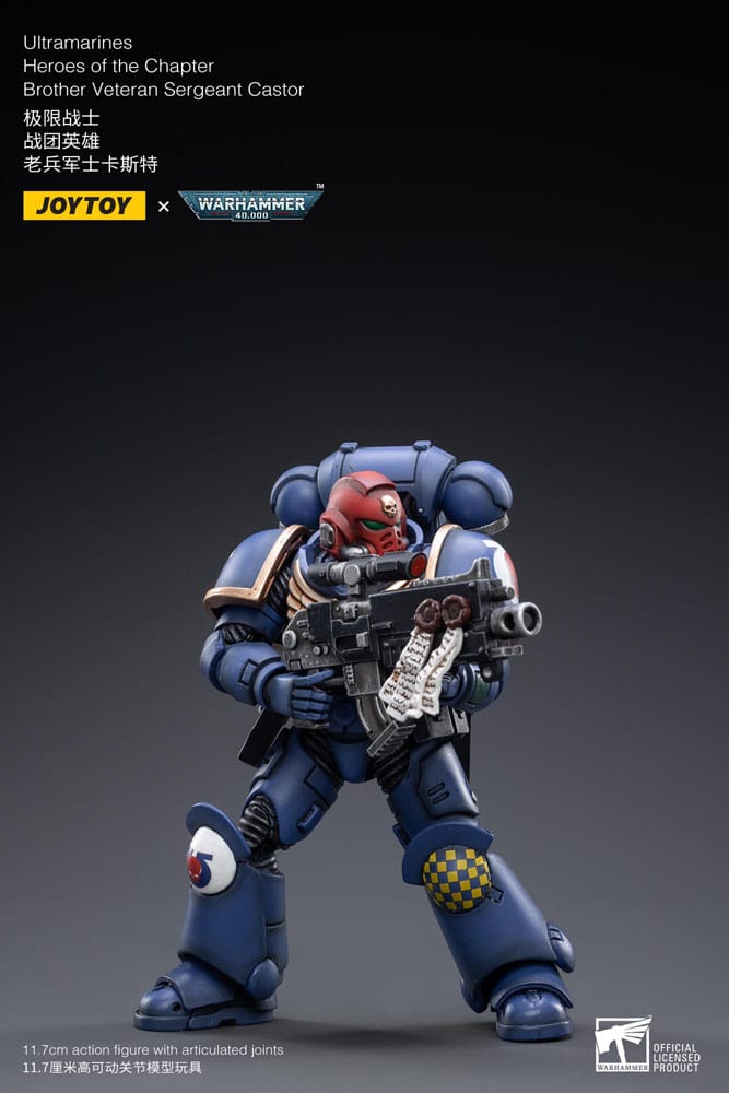 Warhammer 40k figurine 1/18 Ultramarines Heroes of the Chapter Brother Veteran Sergeant Castor 12 cm