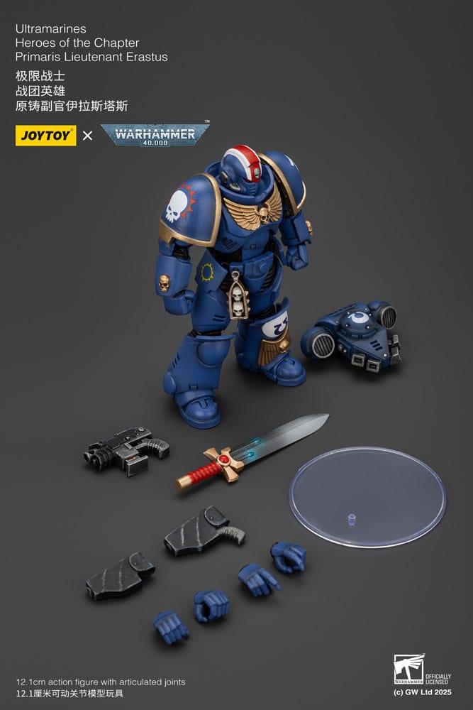 Warhammer 40k figurine 1/18 Ultramarines Heroes of the Chapter Primaris Lieutenant Erastus 20 cm