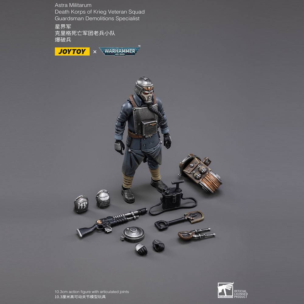 Warhammer 40k figurine 1/18 Death Korps of Krieg Veteran Squad Guardsman Demolitions Specialist 10 cm