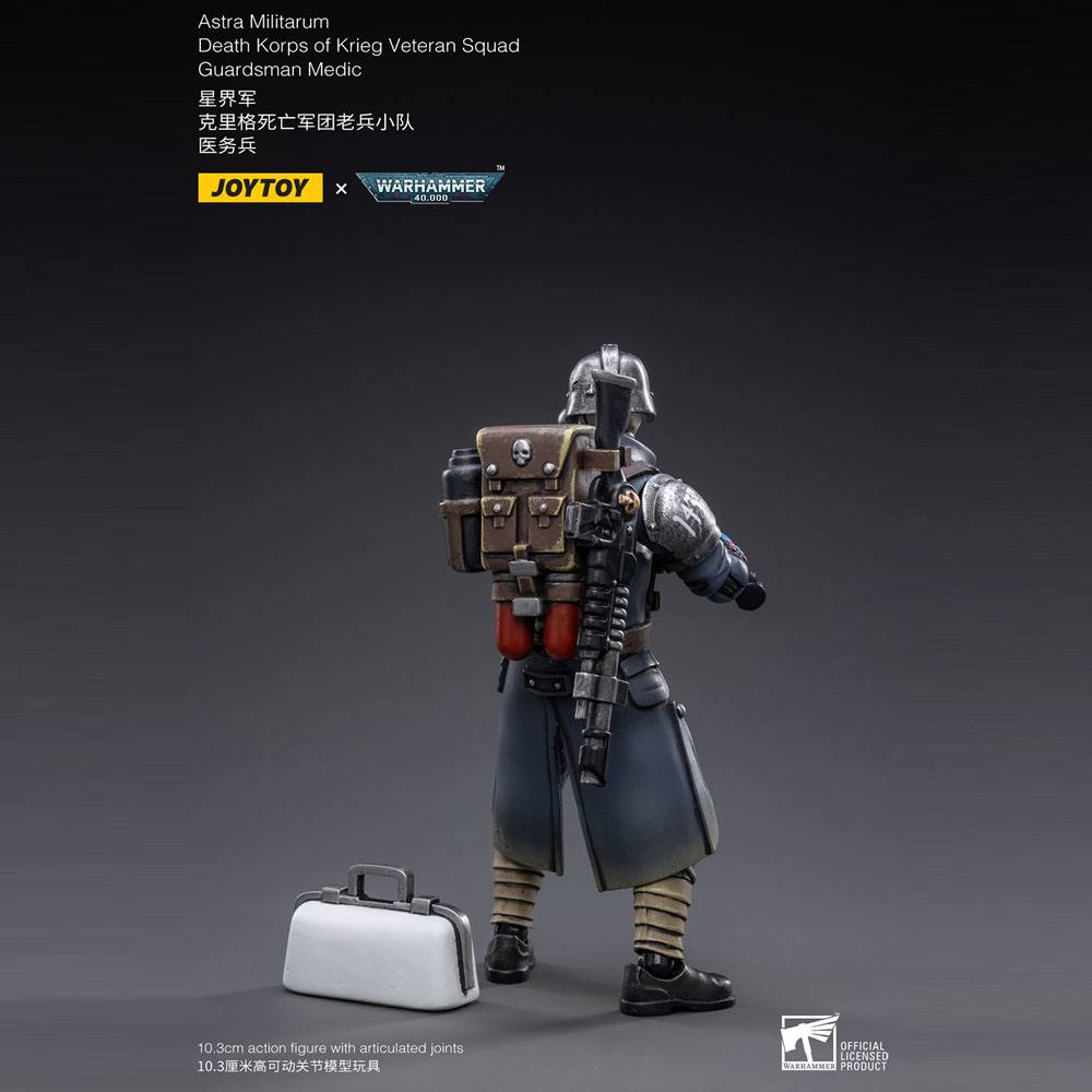 Warhammer 40k figurine 1/18 Death Korps of Krieg Veteran Squad Guardsman Medic 10 cm
