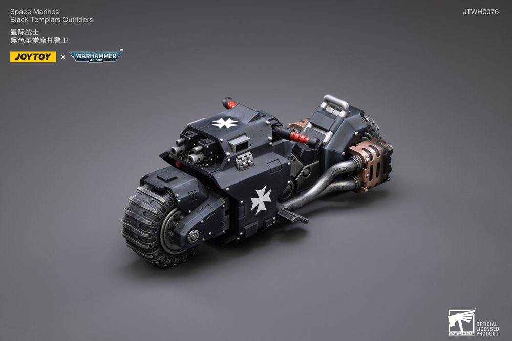 Warhammer 40k véhicule 1/18 Black Templars Outrider Bike 22 cm