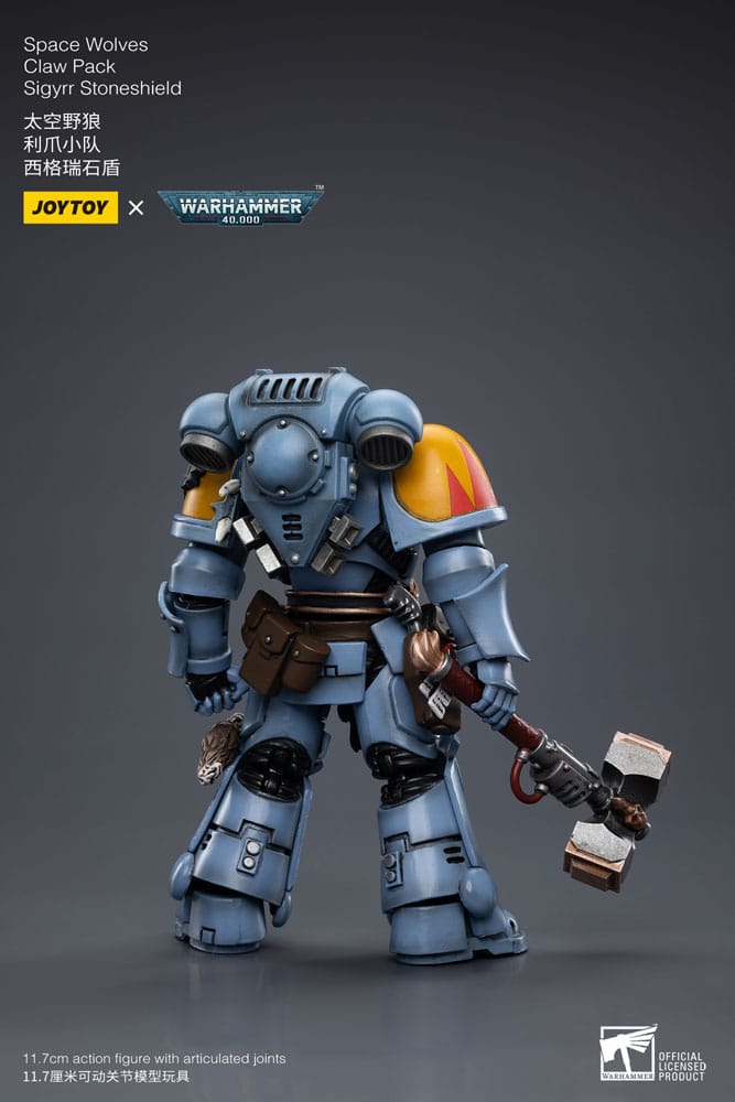 Warhammer 40k figurine 1/18 Space Wolves Claw Pack Sigyrr Stoneshield 12 cm
