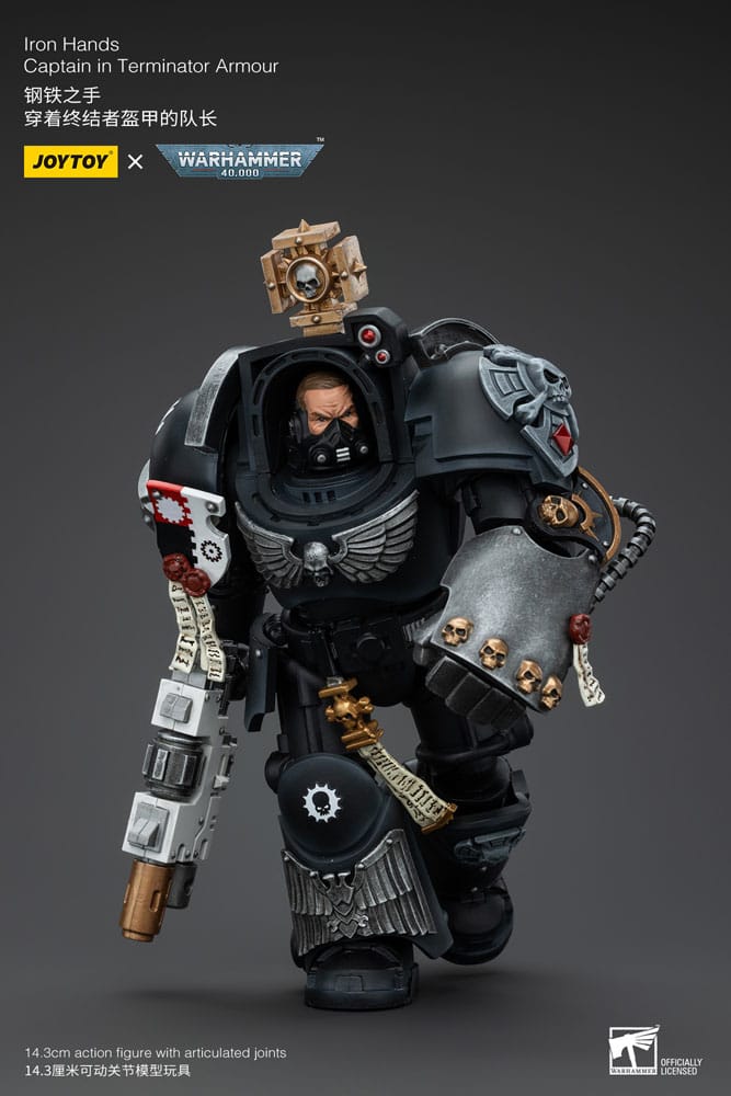 Warhammer 40k figurine 1/18 Iron Hands Captain in Terminator Armour 14 cm