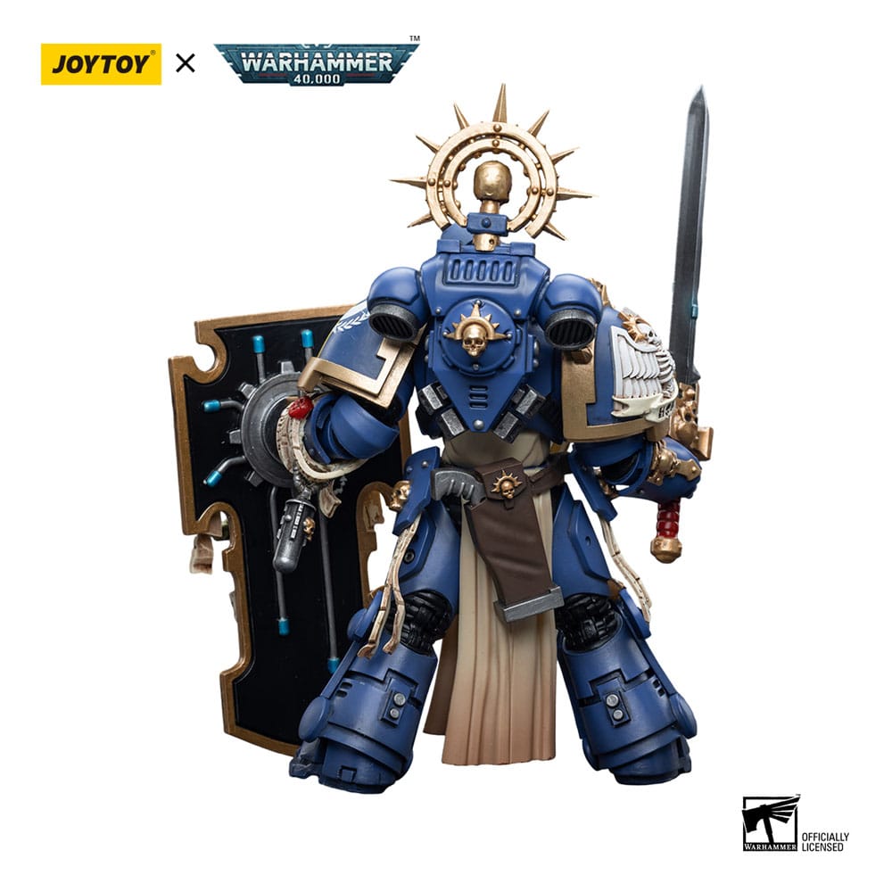 Warhammer 40k figurine 1/18 Ultramarines Primaris Captain with Relic Shield and Power Sword 12 cm