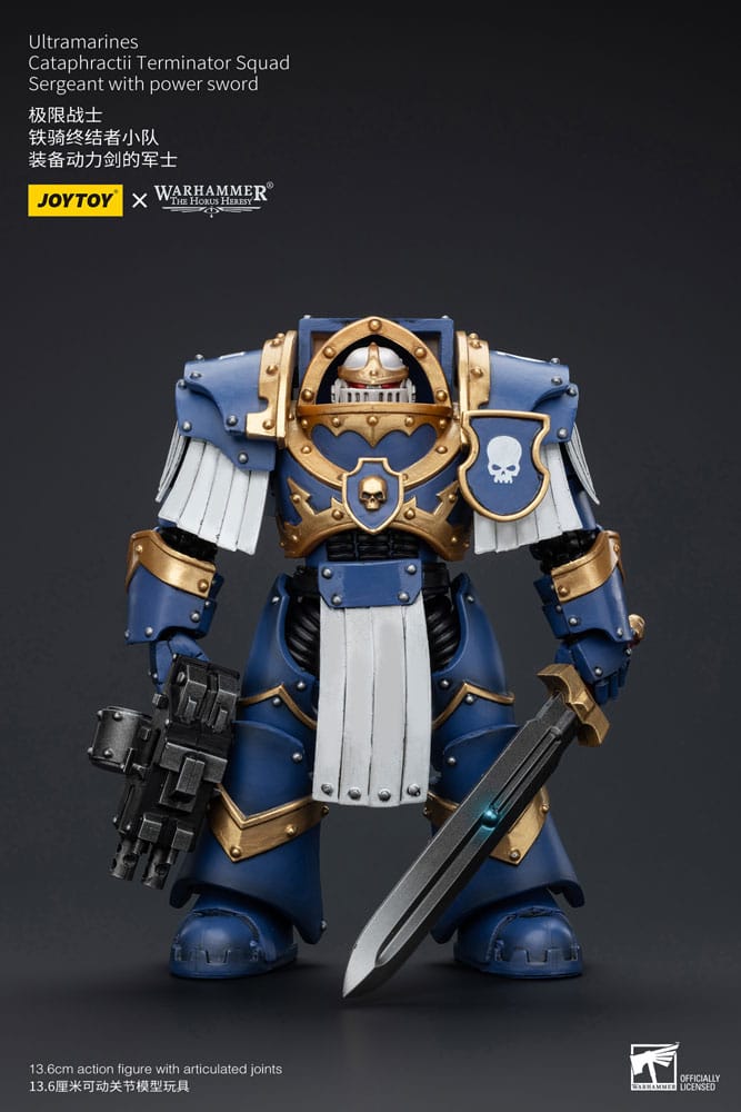 Warhammer The Horus Heresy figurine 1/18 Ultramarines Cataphractii Terminator Squad Sergeant with Power Sword 14 cm