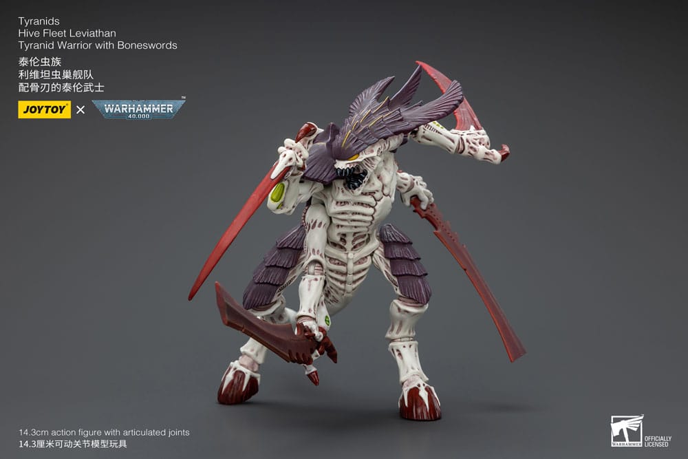 Warhammer 40k figurine 1/18 Tyranids Hive Fleet Leviathan Tyranid Warrior with Boneswords 12 cm