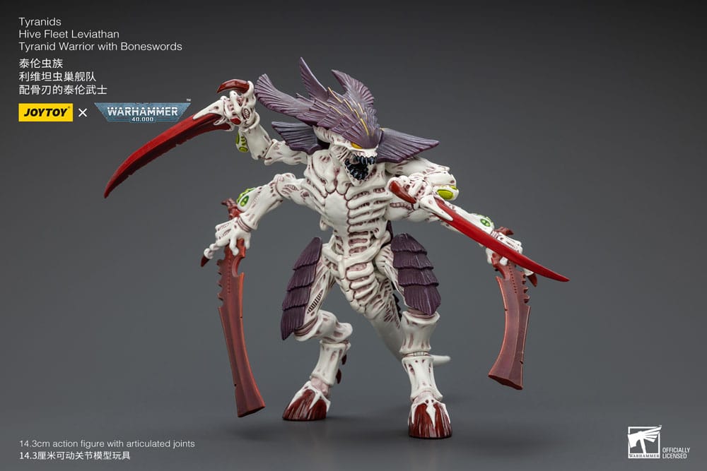 Warhammer 40k figurine 1/18 Tyranids Hive Fleet Leviathan Tyranid Warrior with Boneswords 12 cm