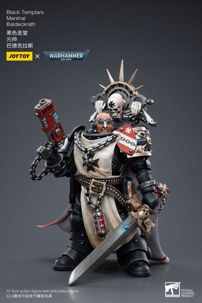 Warhammer 40k figurine 1/18 Black Templars Marshal Baldeckrath 12 cm