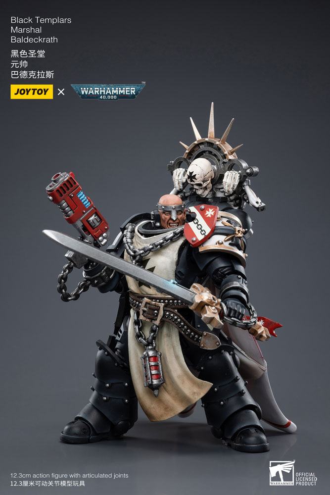 Warhammer 40k figurine 1/18 Black Templars Marshal Baldeckrath 12 cm