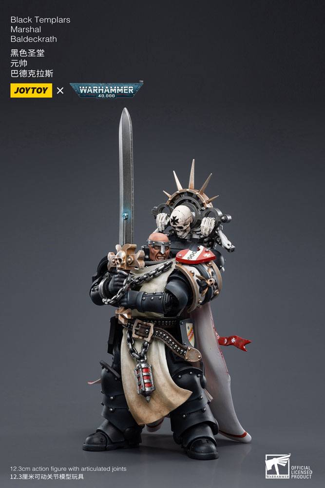 Warhammer 40k figurine 1/18 Black Templars Marshal Baldeckrath 12 cm