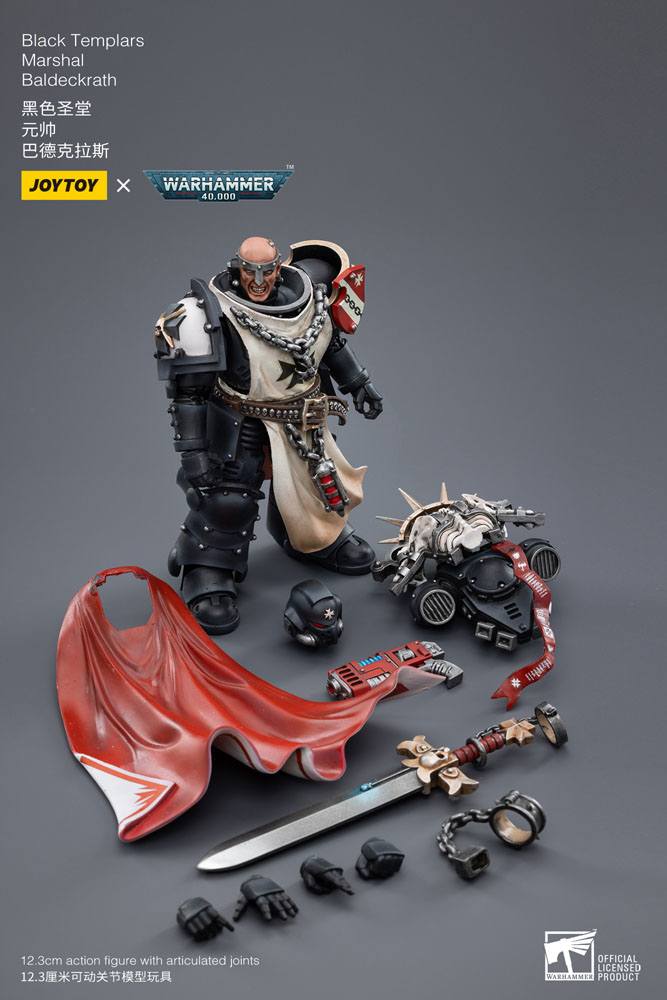 Warhammer 40k figurine 1/18 Black Templars Marshal Baldeckrath 12 cm