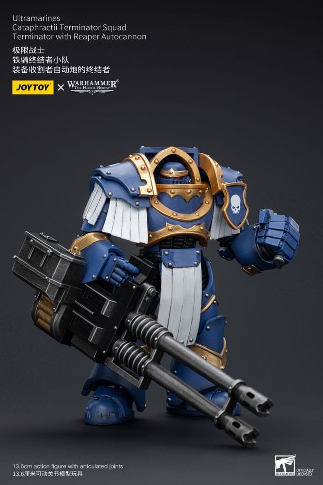 Warhammer The Horus Heresy figurine 1/18 Uitramarines Cataphractii Terminator Squad Terminator with Reaper Autocannon 14 cm