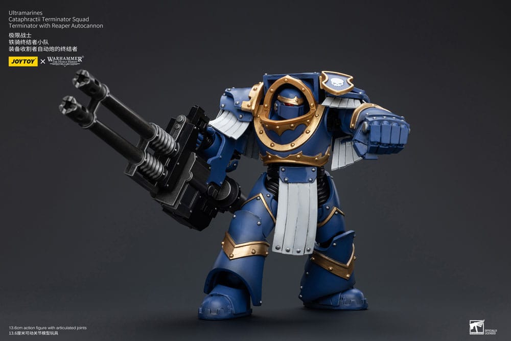 Warhammer The Horus Heresy figurine 1/18 Uitramarines Cataphractii Terminator Squad Terminator with Reaper Autocannon 14 cm
