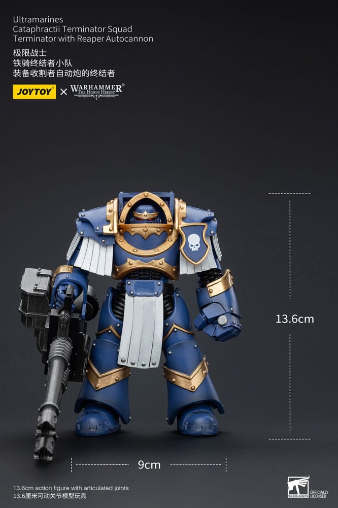 Warhammer The Horus Heresy figurine 1/18 Uitramarines Cataphractii Terminator Squad Terminator with Reaper Autocannon 14 cm