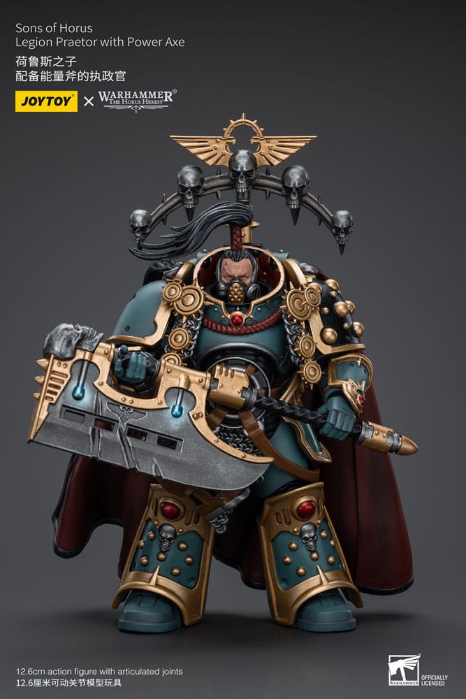 Warhammer The Horus Heresy figurine 1/18 Sons of Horus Legion Praetor with Power Axe 12 cm