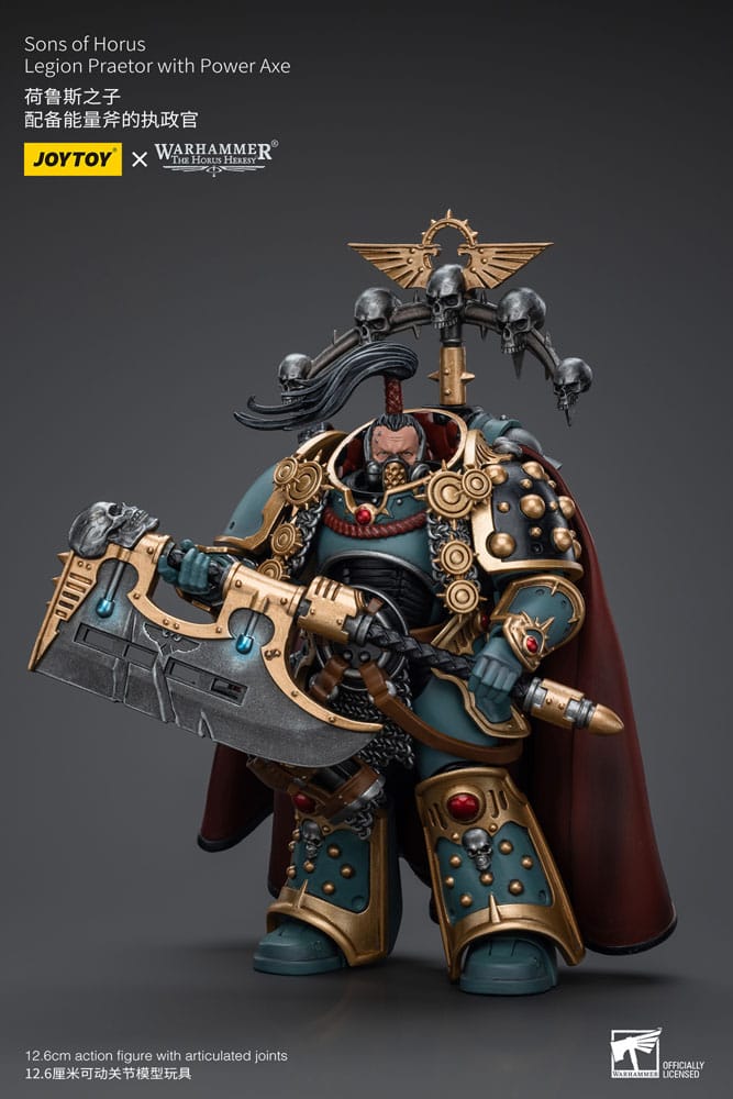 Warhammer The Horus Heresy figurine 1/18 Sons of Horus Legion Praetor with Power Axe 12 cm