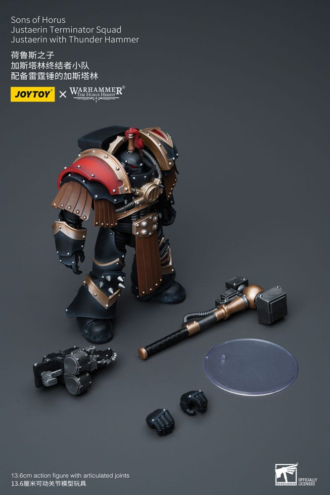 Warhammer The Horus Heresy figurine 1/18 Sons of Horus Justaerin Terminator Squad Justaerin with Thunder Hammer 12 cm