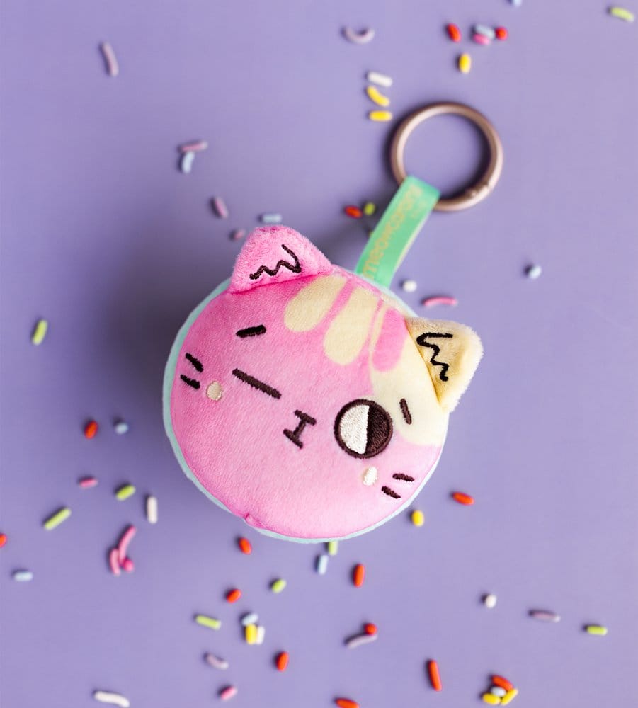 Meowcaron breloque de sac en peluche Wink 7 cm