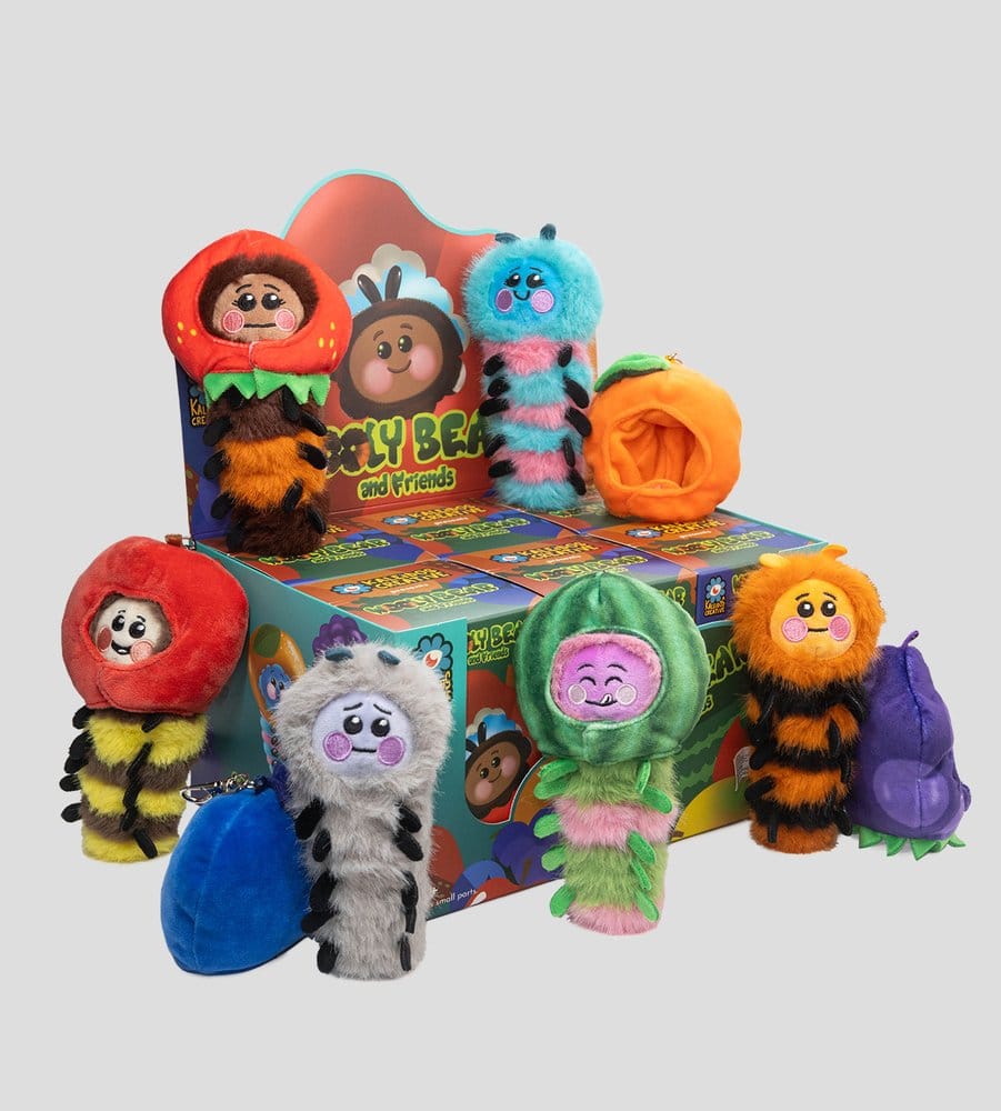 Wooly Bear and Friends présentoir Blind Box porte-clés en peluche S1 7 cm (6)