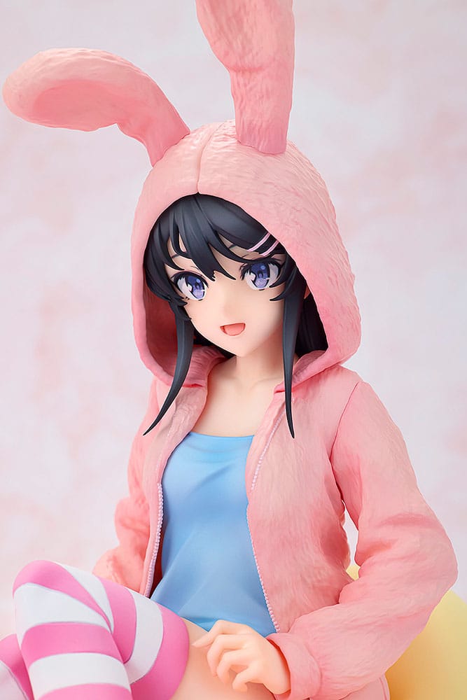 Rascal Does Not Dream of a Knapsack Kid statuette PVC 1/7 Mai Sakurajima Hoodie Look Rabbit Ears Ver. 18 cm