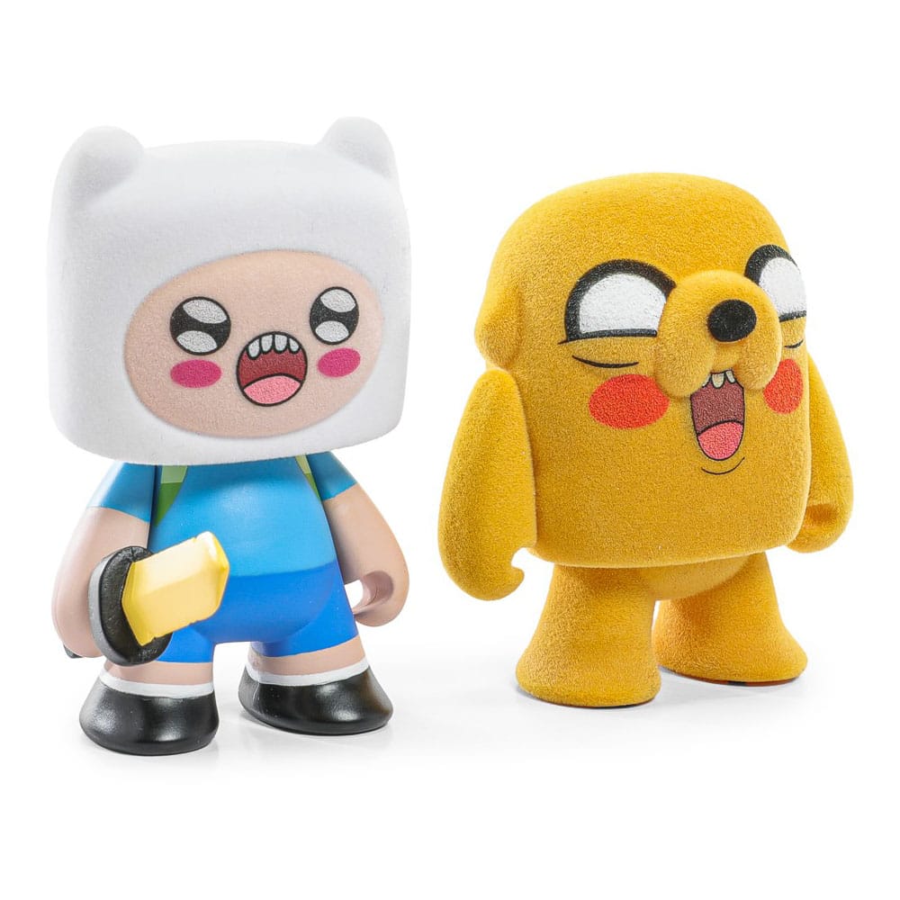 Adventure Time pack 2 mini figurines Finn & Jake Flocked 7 cm