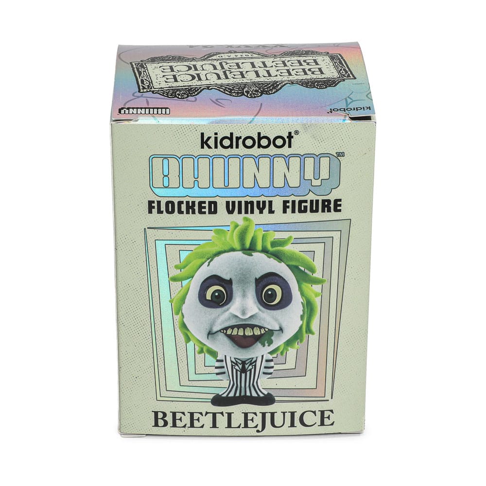 Beetlejuice Beetlejuice figurine Vinyl Bhunny Flocked Beetlejuice Striped Suit 10 cm