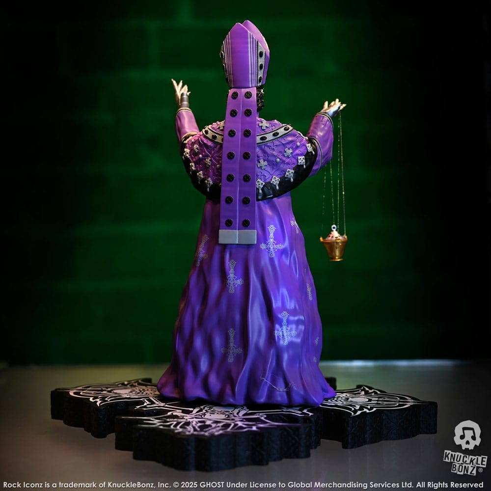 Ghost statuette Rock Iconz Papa V Perpetua Purple Robes 22 cm