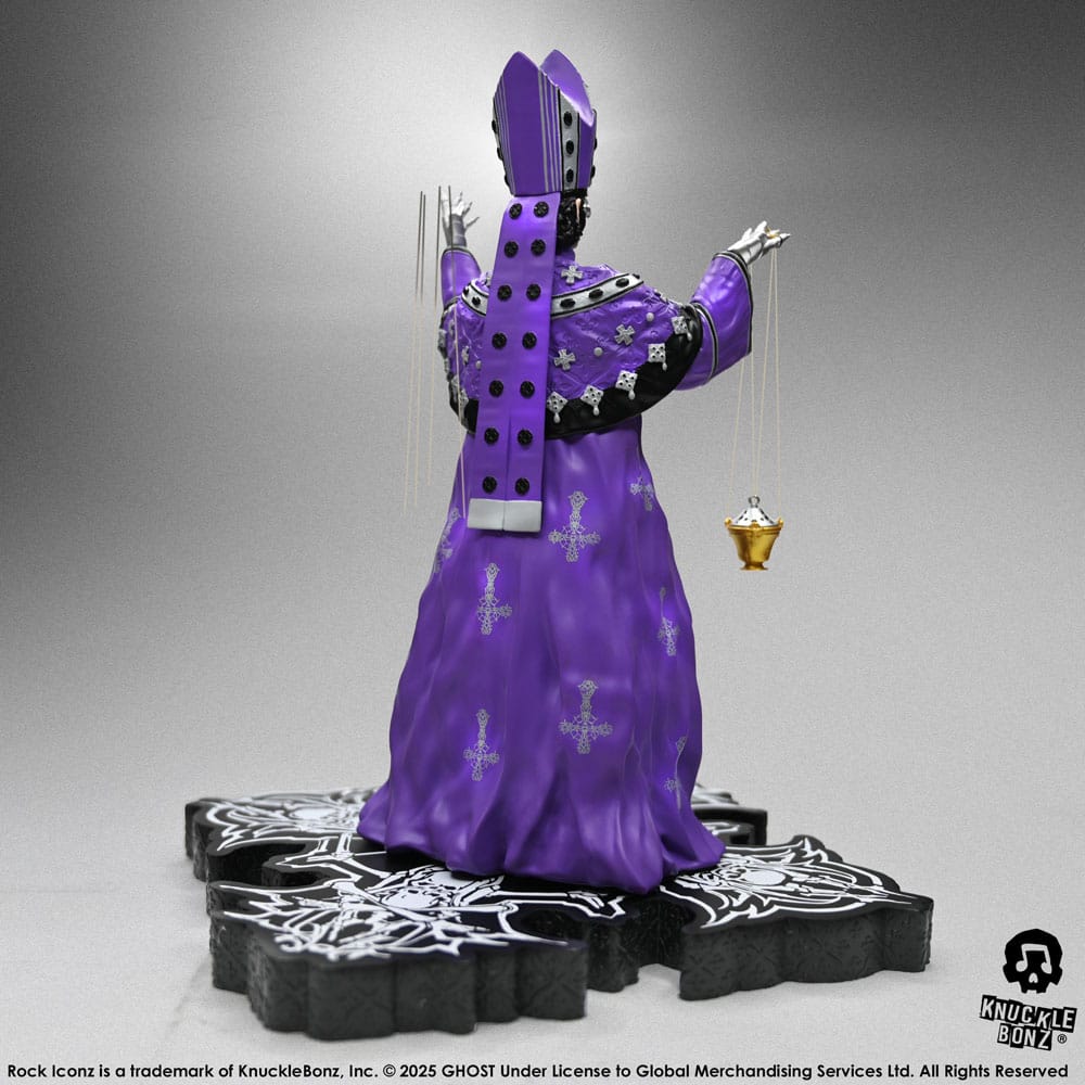 Ghost statuette Rock Iconz Papa V Perpetua Purple Robes 22 cm