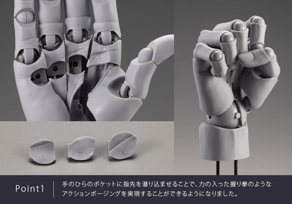 Takahiro Kagami Artist Support Item Hand PVC 1/1 Model Men /R Grey 22 cm