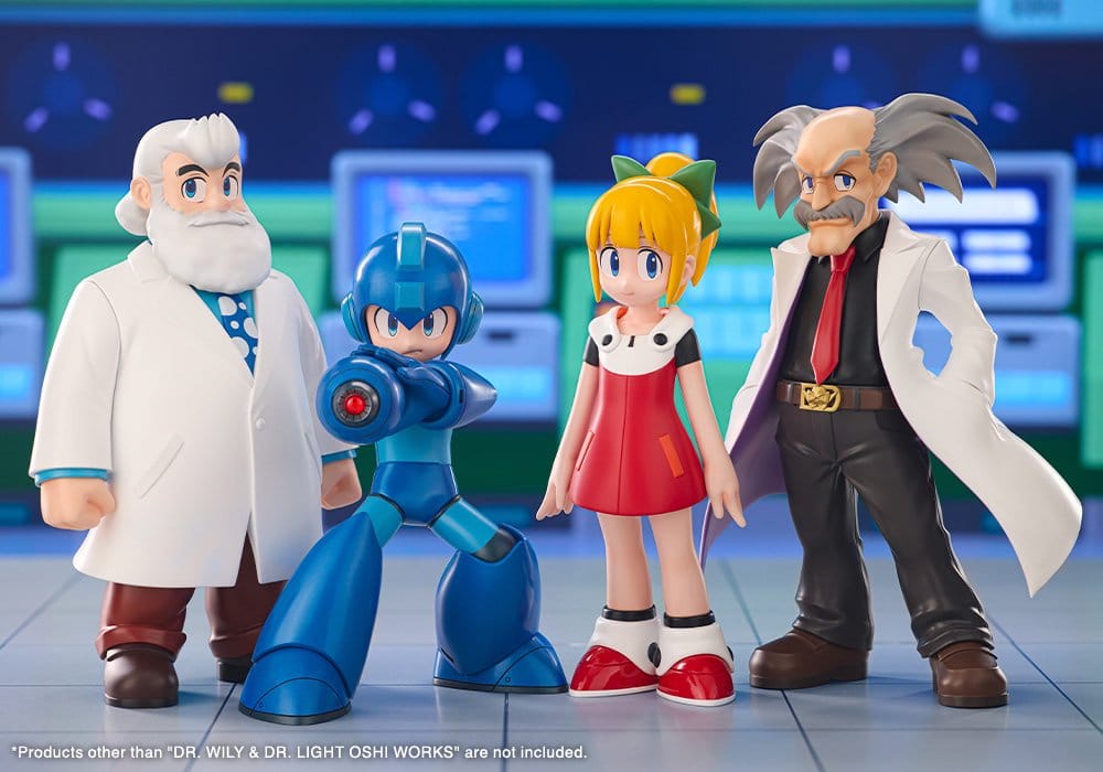 Mega Man pack 2 figurines PVC Oshi Works Dr. Wily & Dr. Light