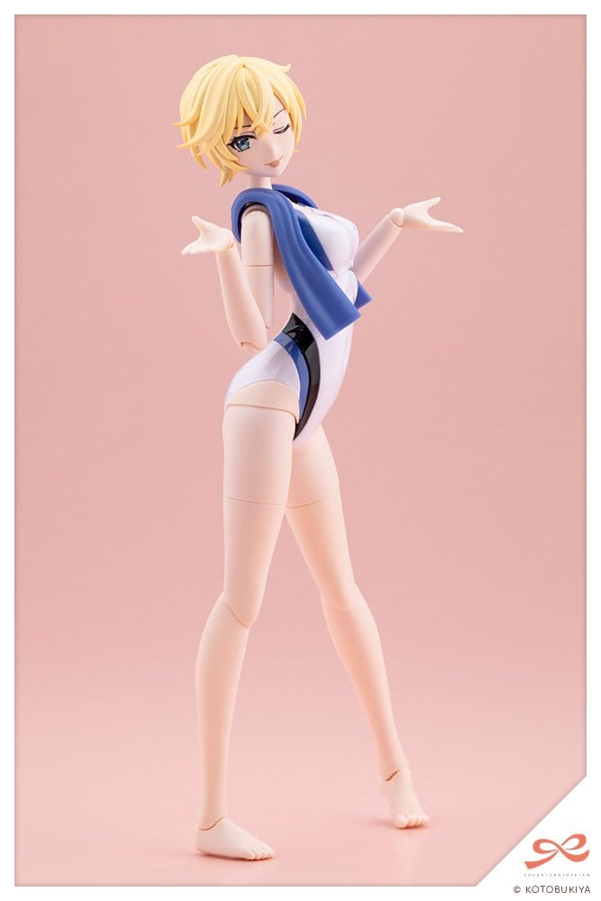 Sousaishojoteien Plastic Model Kit 1/10 Rui Saotome Touou High School Competitive Swimsuit Dreaming Style White Dolphin 16 cm