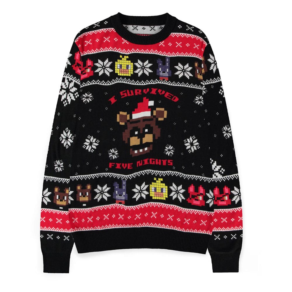 Five Nights at Freddy's Sweater Survived Five Nights (Christmas Jumper) (L)
