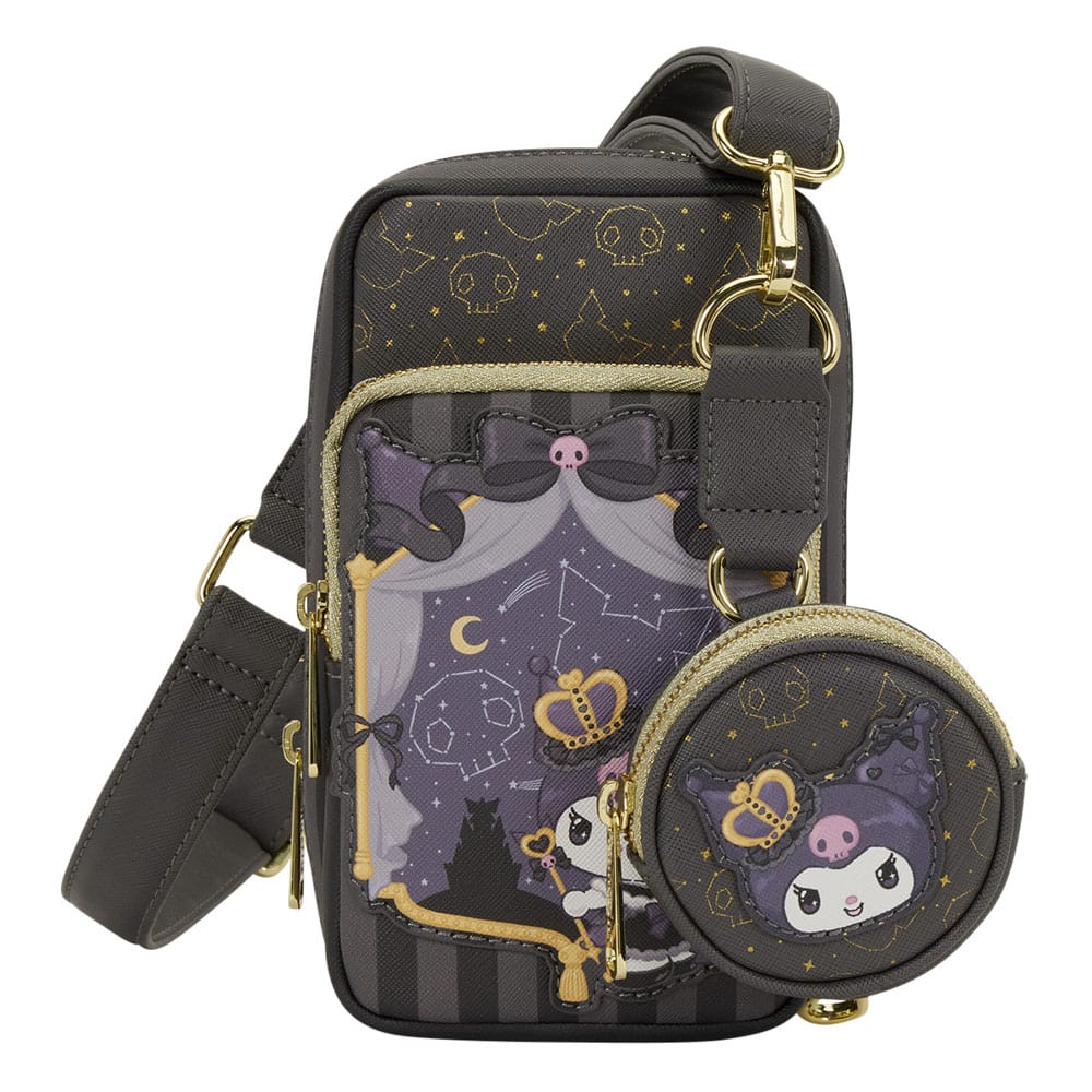 Sanrio by Loungefly sac à bandoulière avec porte-monnaie 20th Anniversary Kuromi Cell Phone