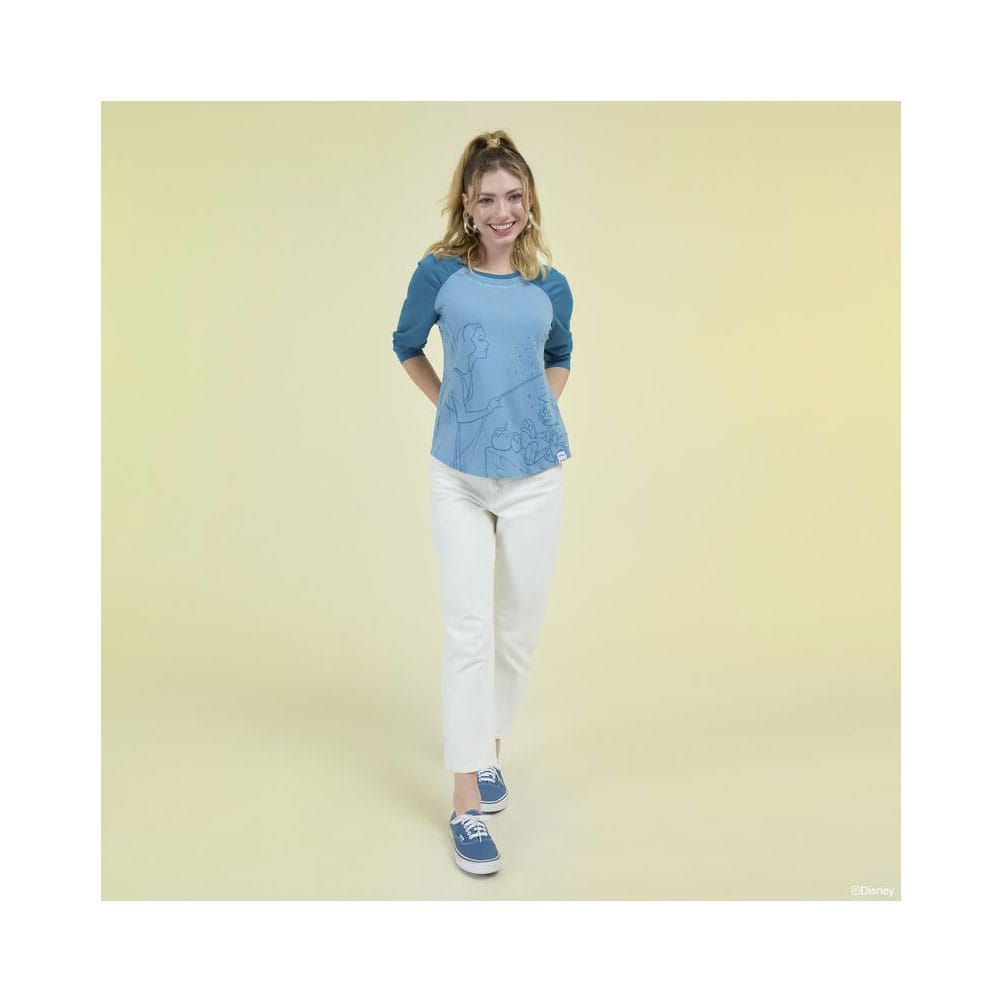 Pinocchio by Loungefly Tee T-Shirt Unisexe Blue Fairy Shirred Raglan (XL)