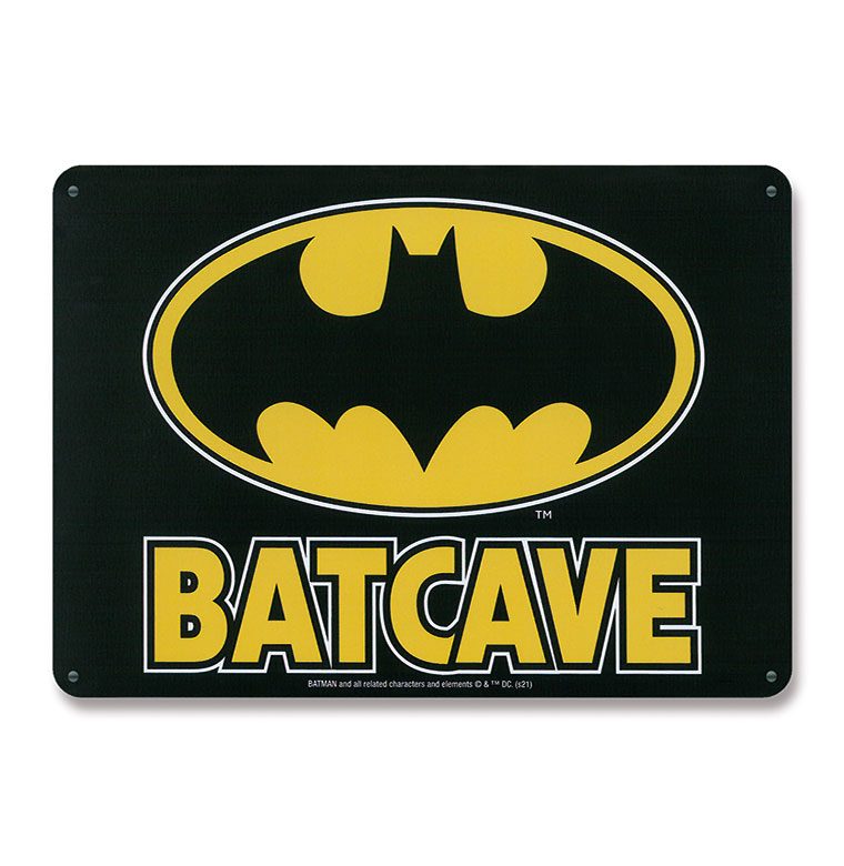 DC Comics panneau métal Batcave 15 x 21 cm
