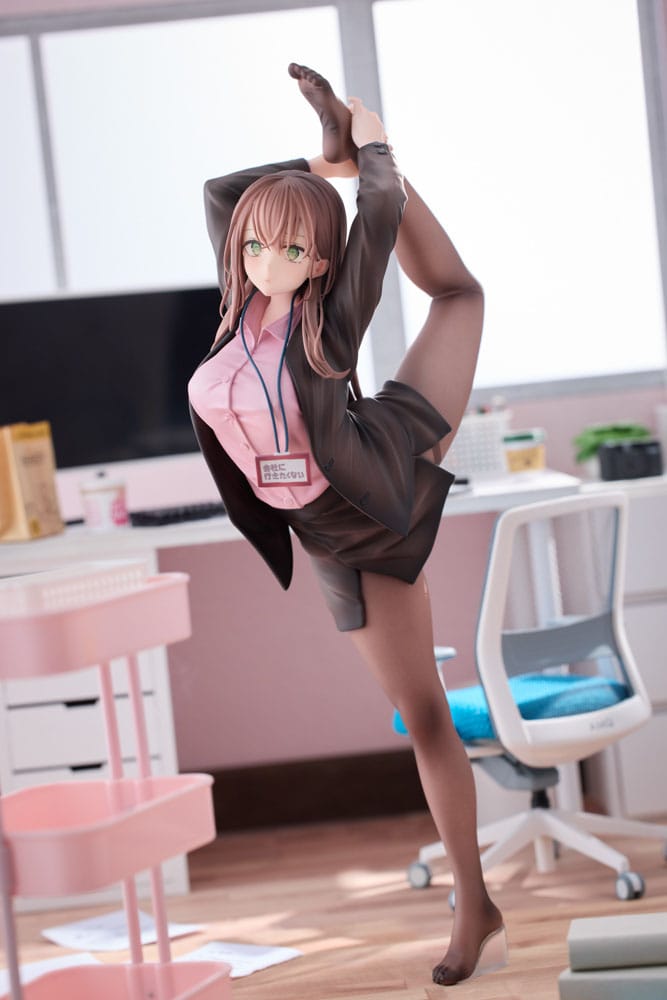 Original Character statuette PVC 1/6 OL-chan Who Doesn't Want to Go to Work Pink Ver. 26 cm