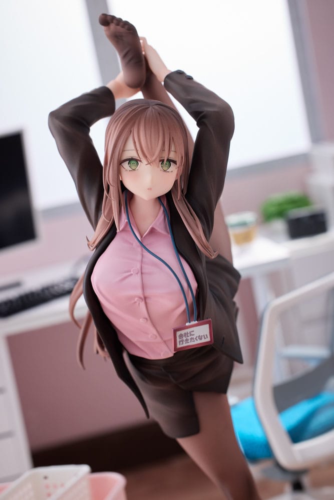 Original Character statuette PVC 1/6 OL-chan Who Doesn't Want to Go to Work Pink Ver. 26 cm
