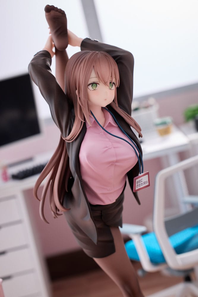 Original Character statuette PVC 1/6 OL-chan Who Doesn't Want to Go to Work Pink Ver. 26 cm