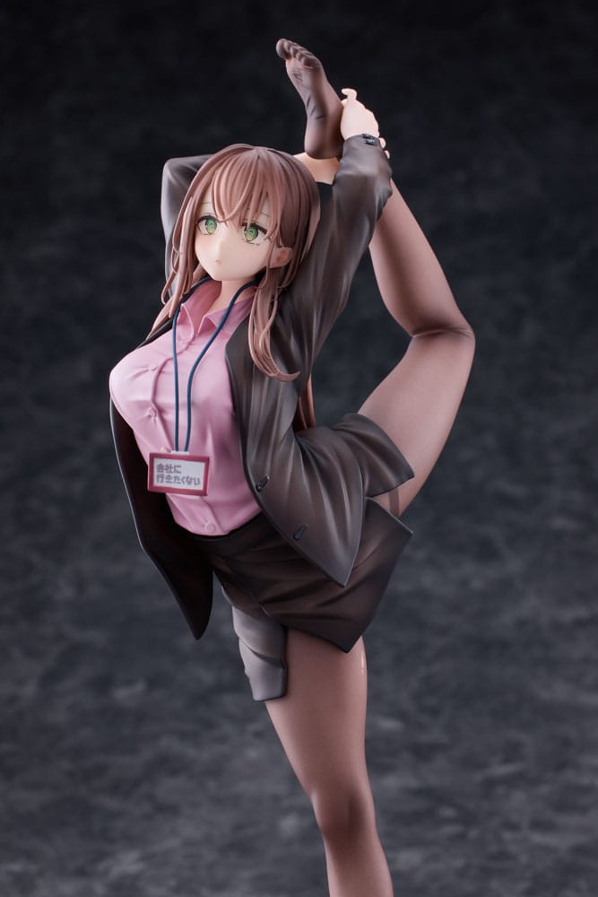 Original Character statuette PVC 1/6 OL-chan Who Doesn't Want to Go to Work Pink Ver. 26 cm